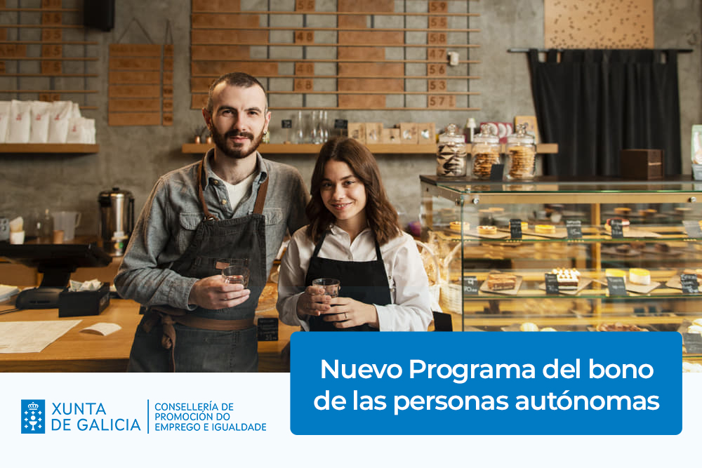 La Xunta de Galicia abre la convocatoria para el Programa del bono de las personas autónomas de 2023.