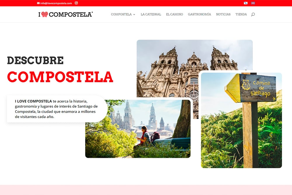 Páxina web de I Love Compostela